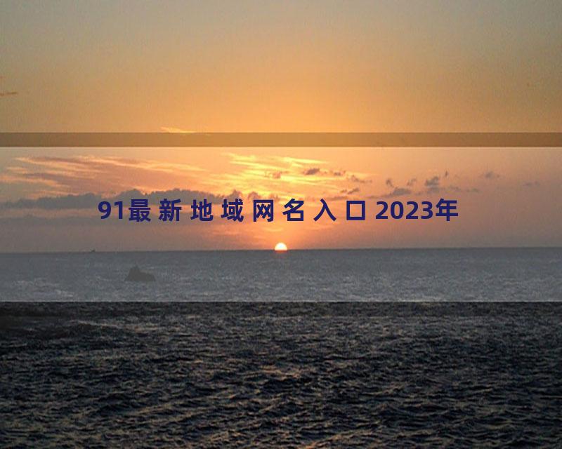 91最新地域网名入口2023年