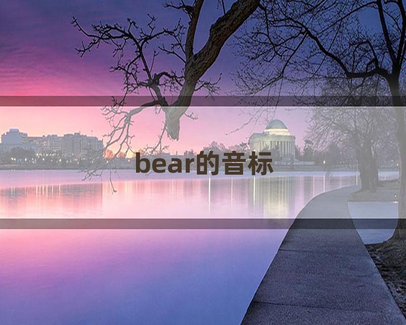 bear的音标