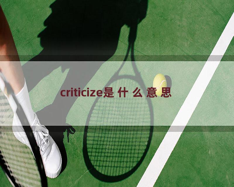 criticize是什么意思