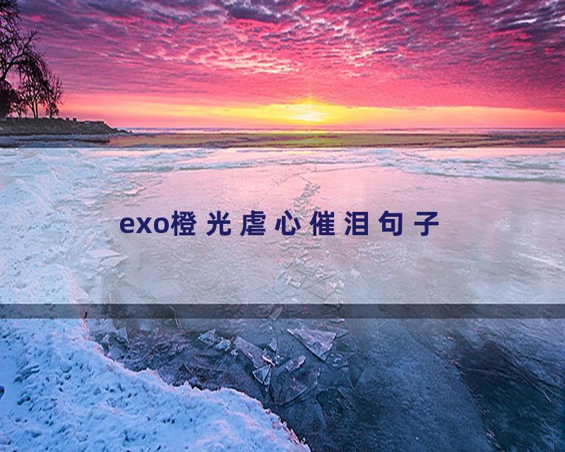 exo橙光虐心催泪句子