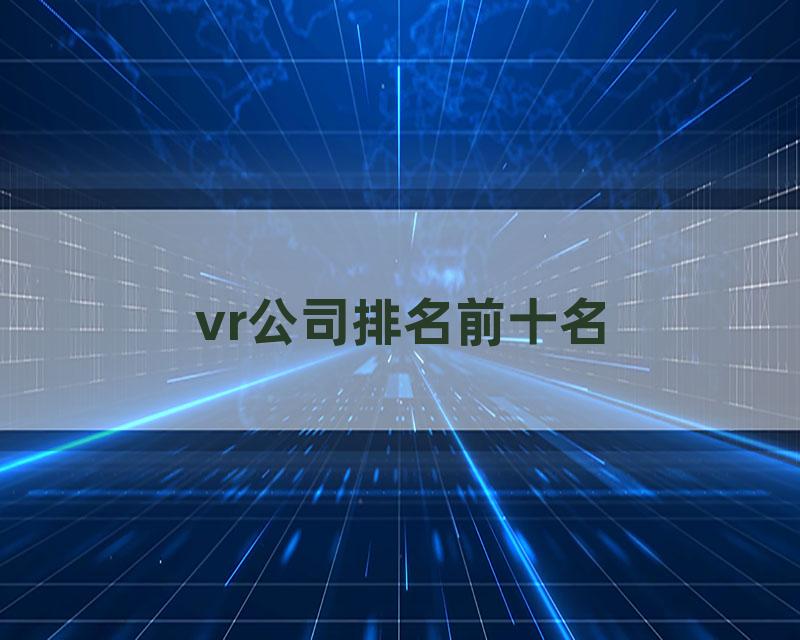 vr公司排名前十名